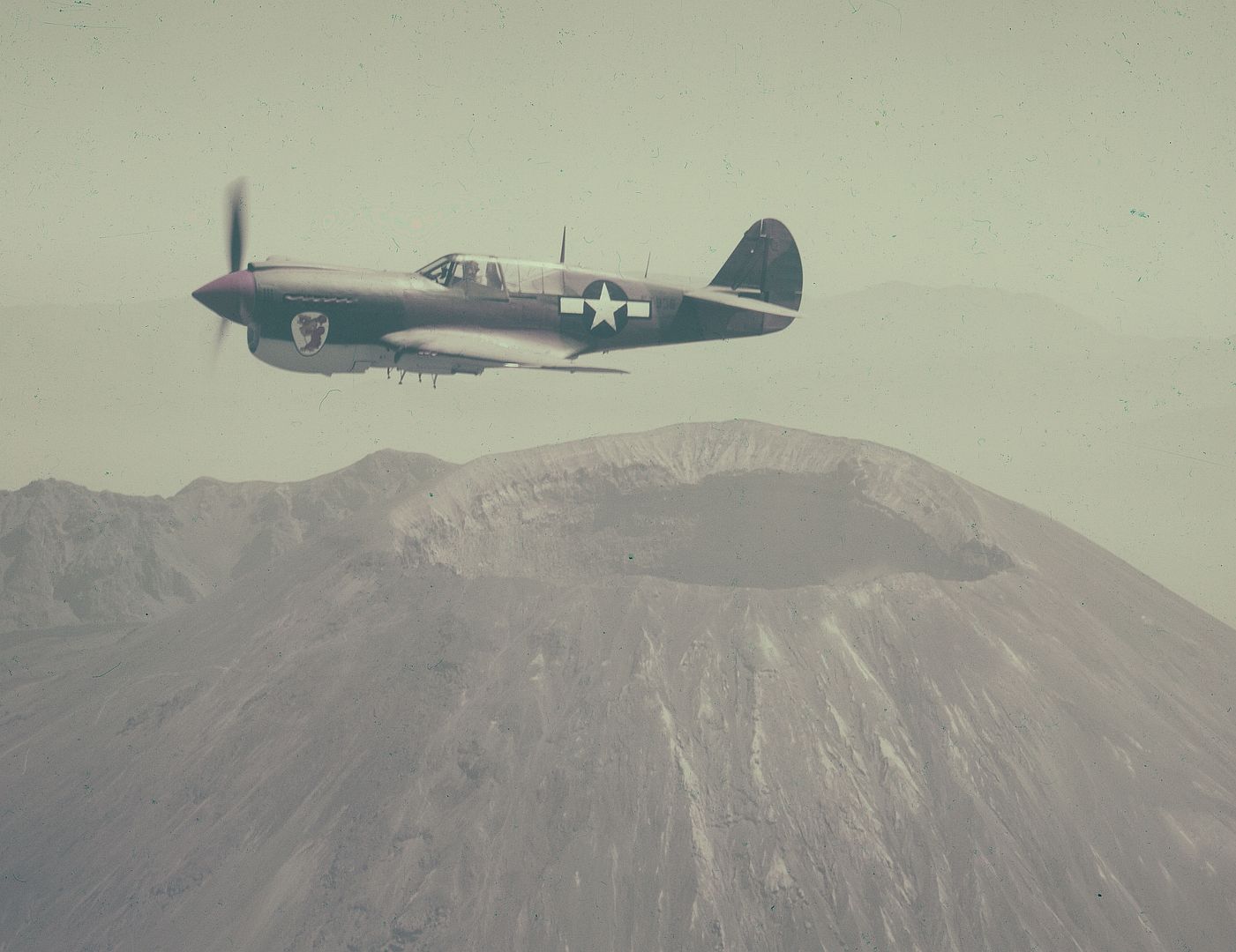40 Warhawk Over Volcano In Italy