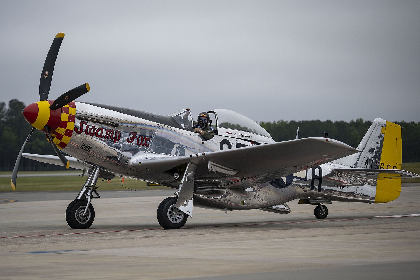 51 Mustang Taxis During The Wings Over Wayne Air Show And Science And Technology Expo At Seymour Johnson Air Force Base North Carolina May 20 2023