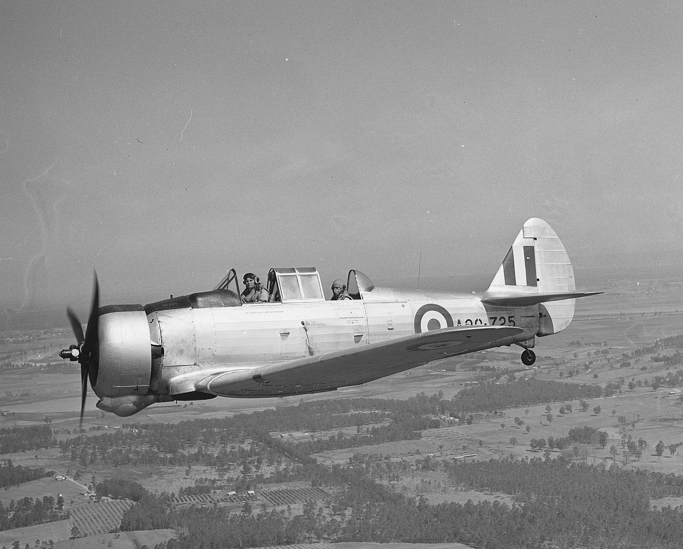 Padre David Harris And Aircrew Training At RAAF Richmond With Wirraway 6 September 1956