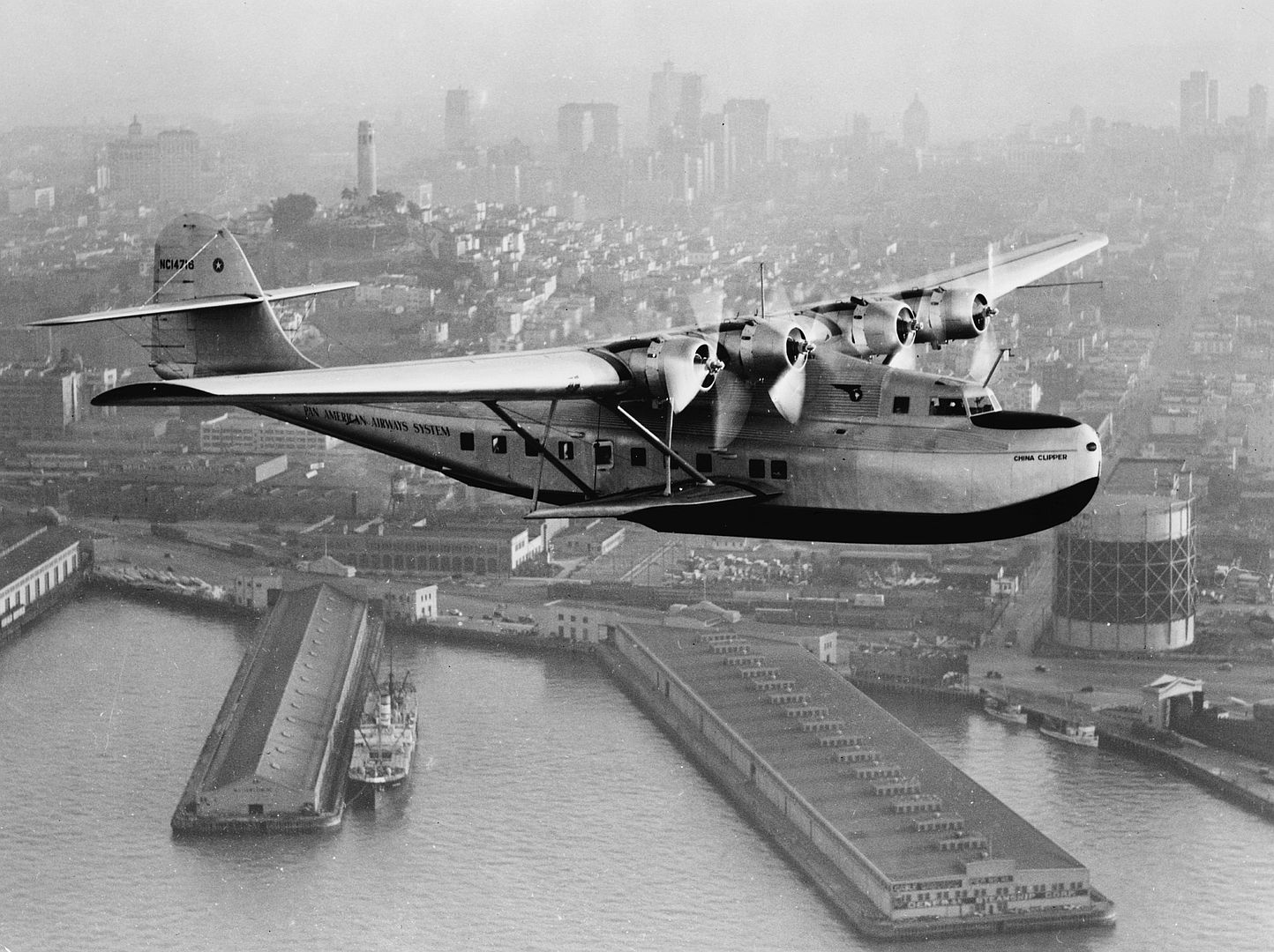 Pan American Airways China Clipper Over San Francisco