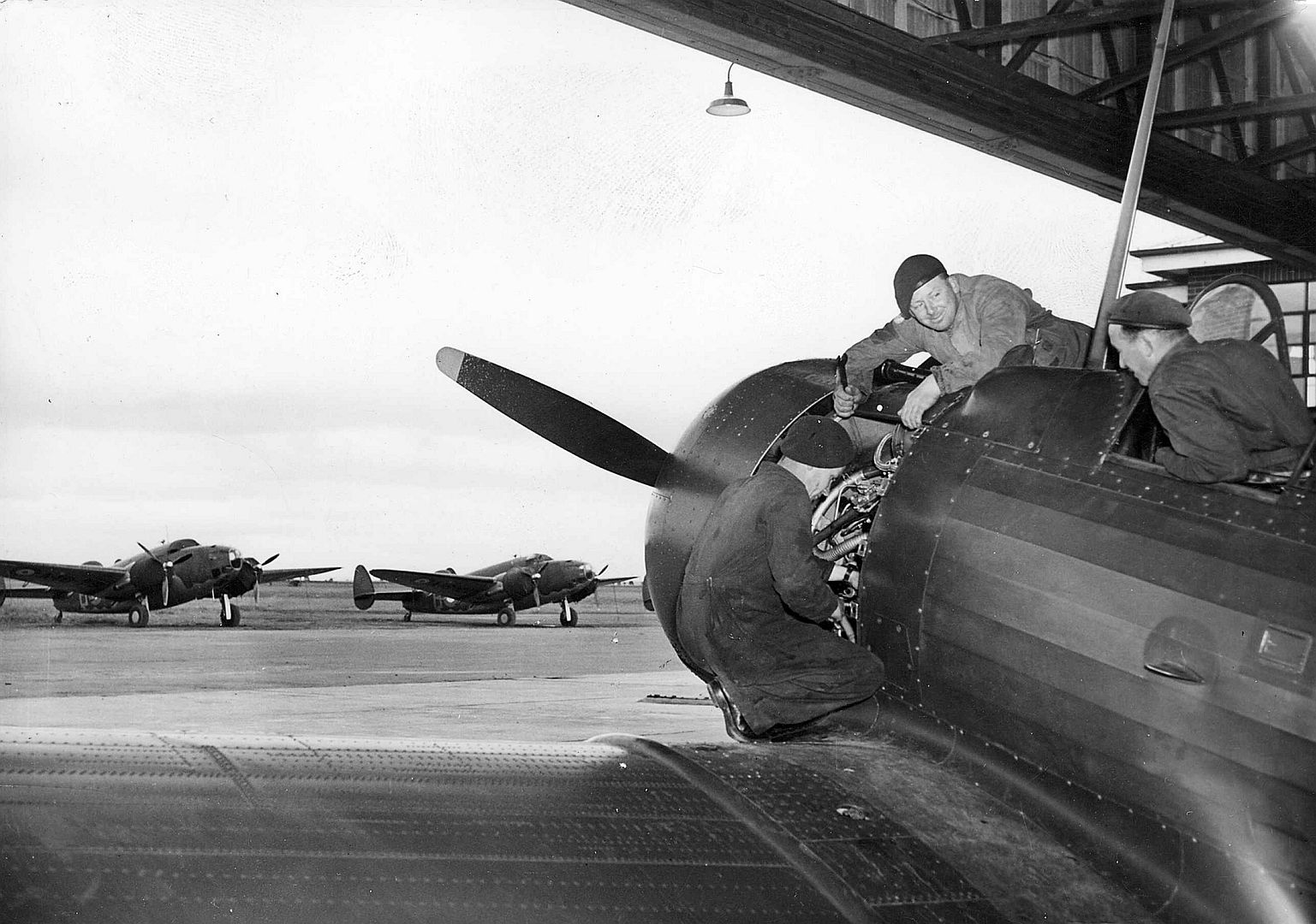 Ground Staff Checking A Wirraway Being Used In Battle For Melbourne Ground Staff Checking A Wirraway Being Used In Battle For Melbourne