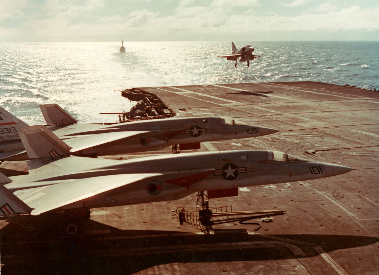4C Skyhawk Makes An Approach For Recovery On Board USS Ranger 1965