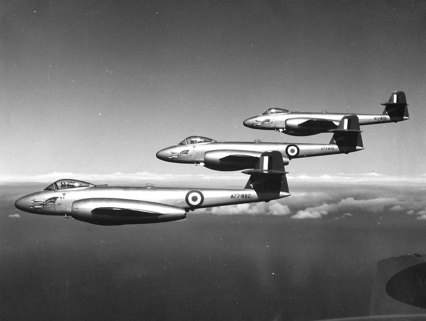 RAAF METEORITES Aerobatic Team In Echelon Starboard RAAF METEORITES Aerobatic Team In Echelon Starboard