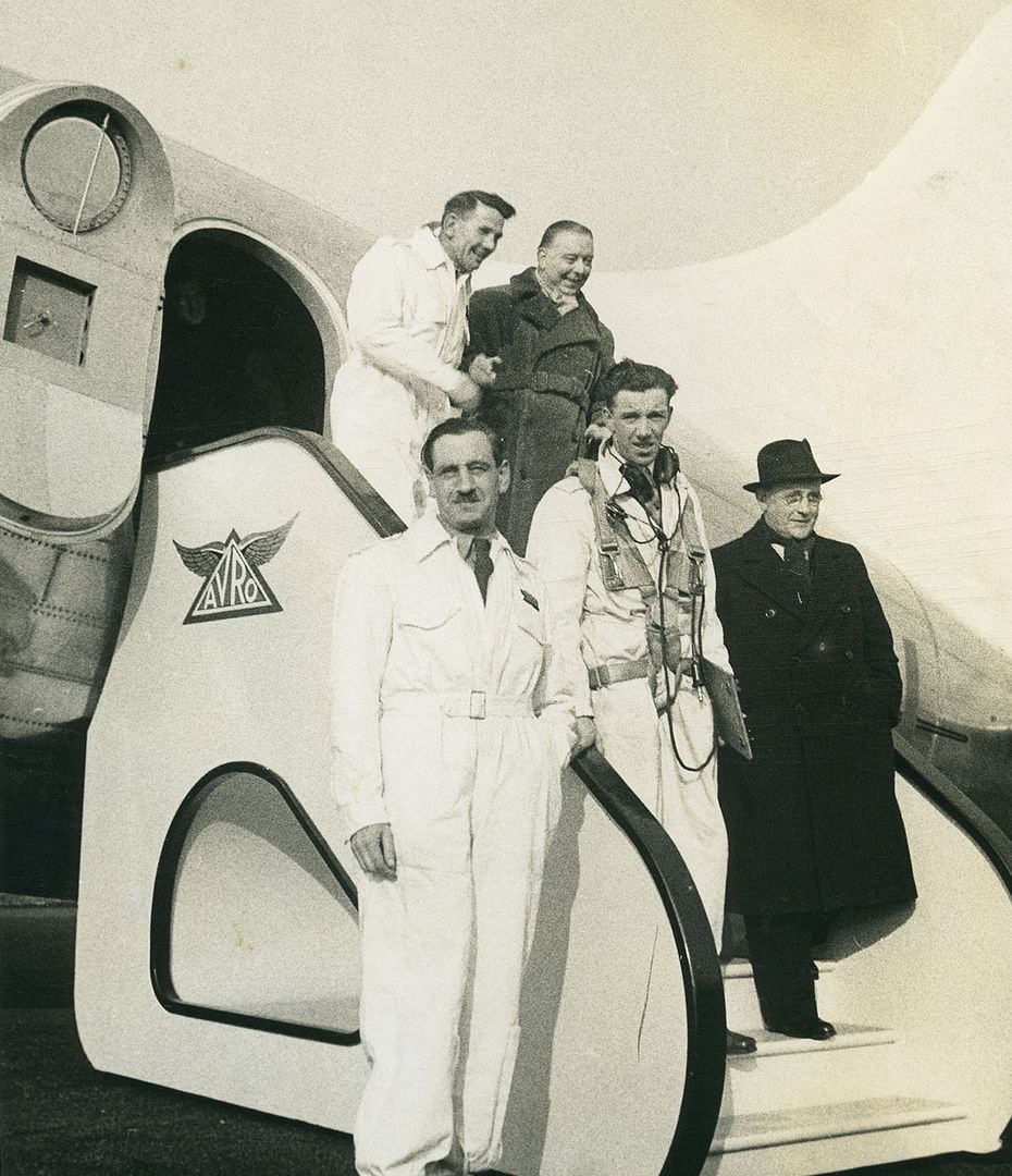 Roy Chadwick And Four Men On Steps By Door Of Avro Tudor Roy Chadwick And Four Men On Steps By Door Of Avro Tudor