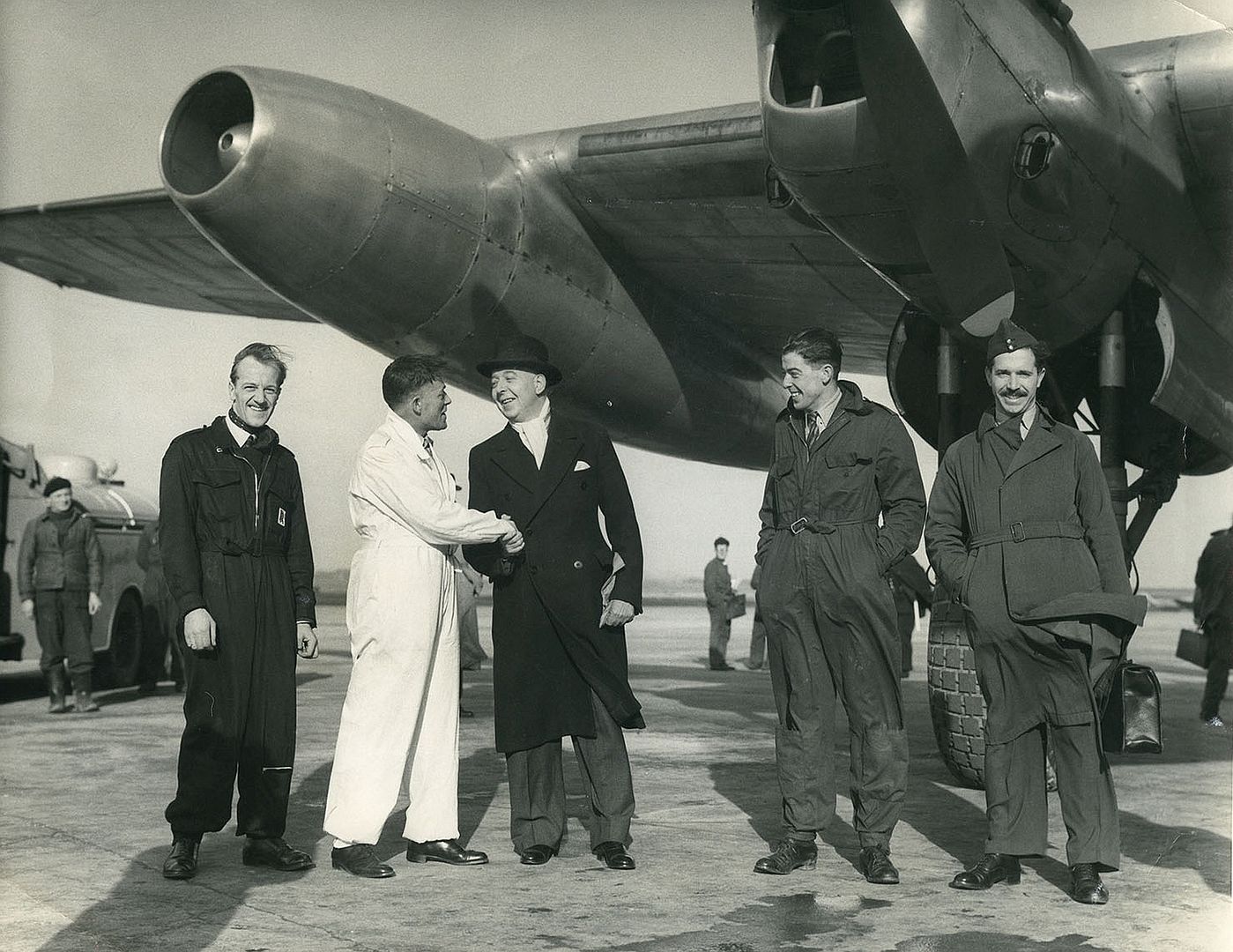 Roy Chadwick The Designer Saying Thankyou After First Nene Jet Flight To Paris 1946 On A Lancastrian Roy Chadwick The Designer Saying Thankyou After First Nene Jet Flight To Paris 1946 On A Lancastrian