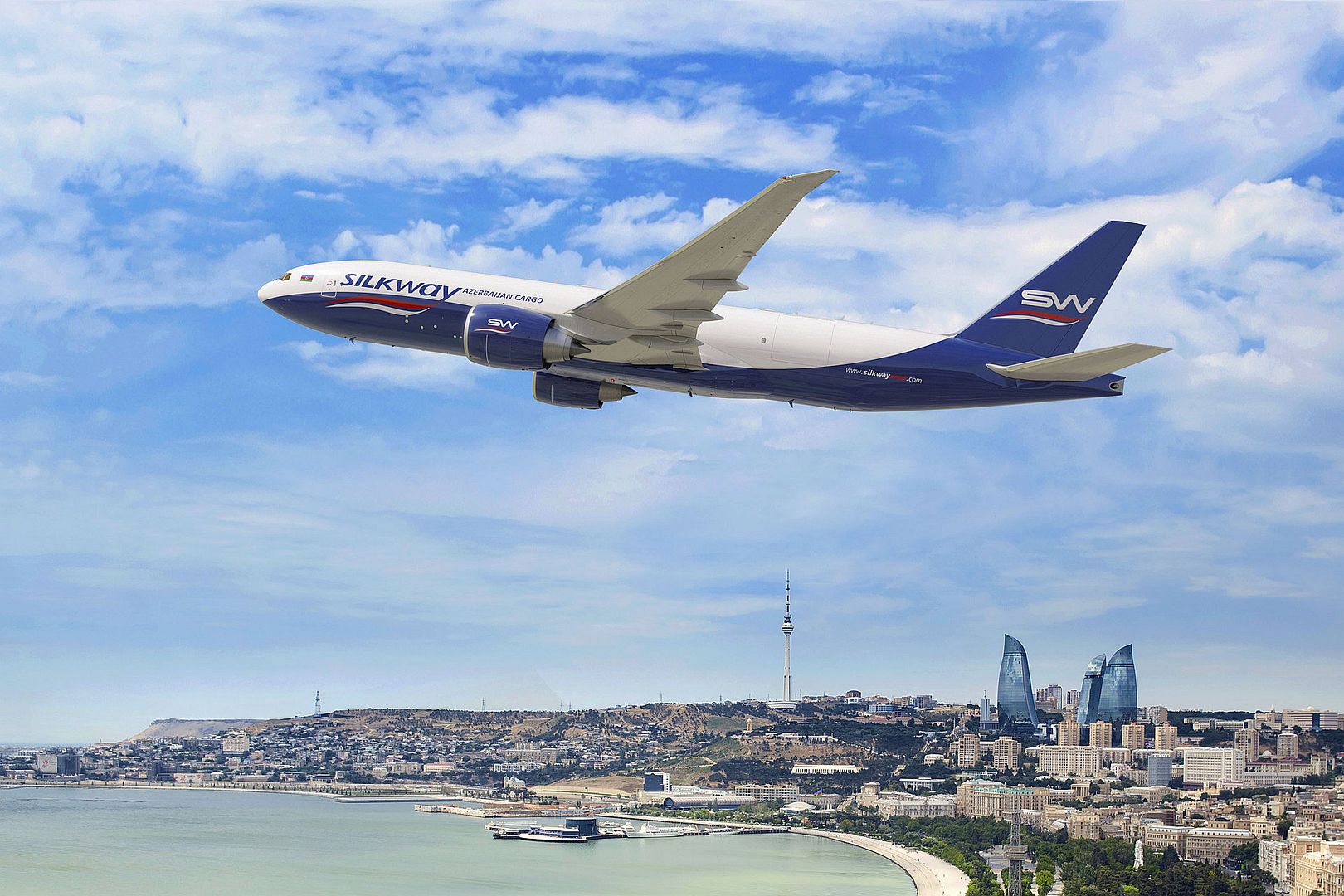 Silk Way West Boeing 777F Baku Rendering Silk Way West Boeing 777F Baku Rendering