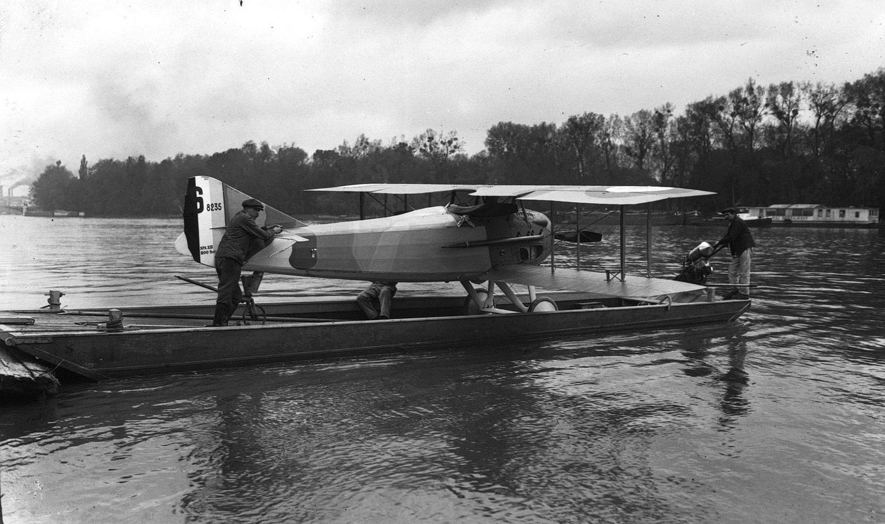 Spad XIII Transported By Barge