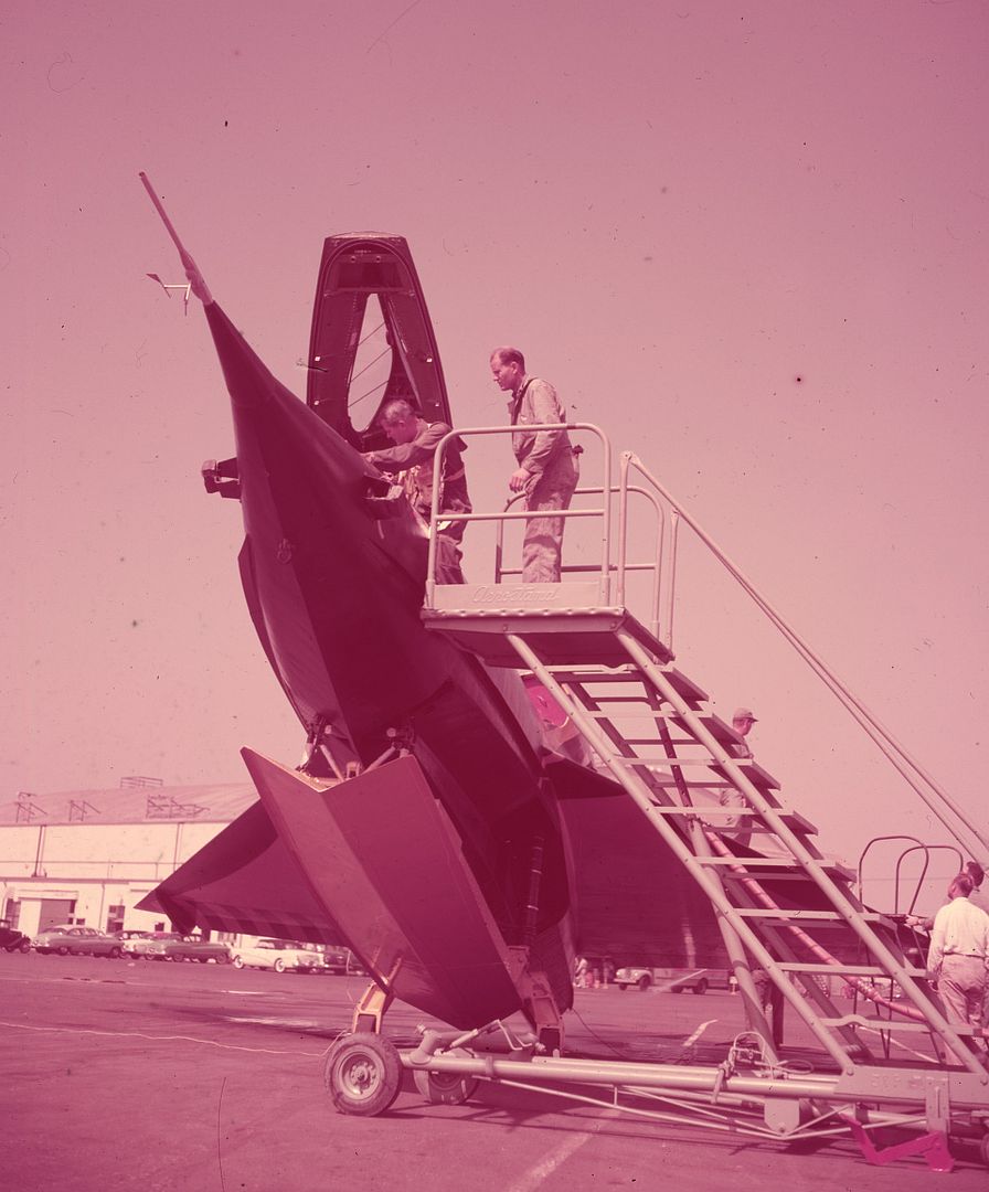 Step Ladder Leading To Convair F2Y Sea Dart Cockpit