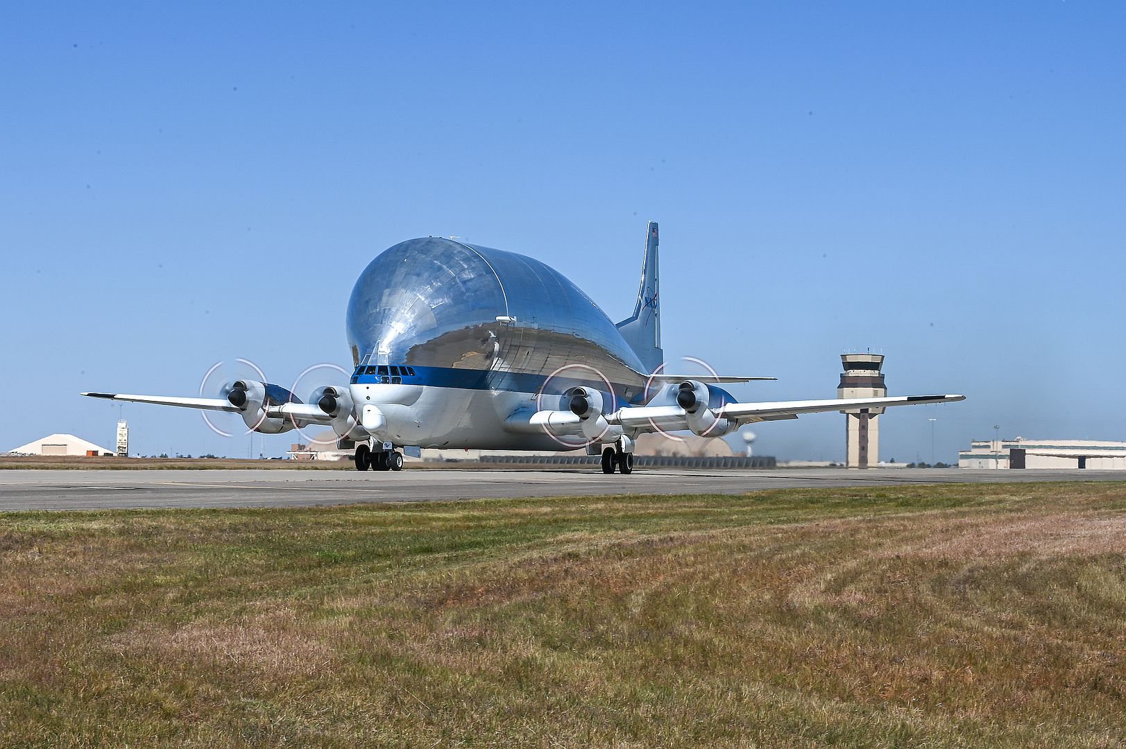 Super Guppy Made A VERY Rare Stop At Tinker Air Force Base