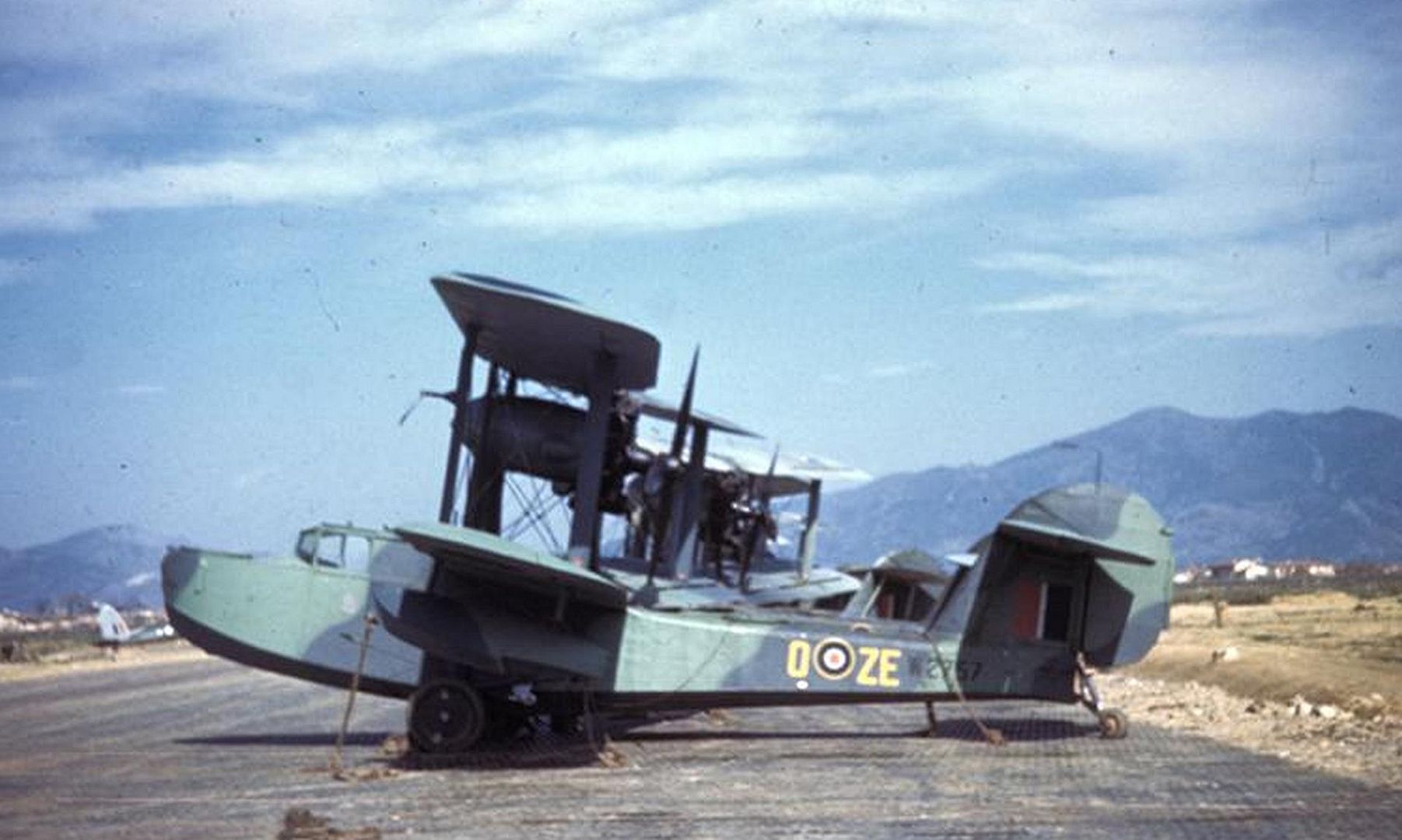 Supermarine Walrus Amphibian RAF 294 Squadron Pomigiliano Italy 1944 Supermarine Walrus Amphibian RAF 294 Squadron Pomigiliano Italy 1944