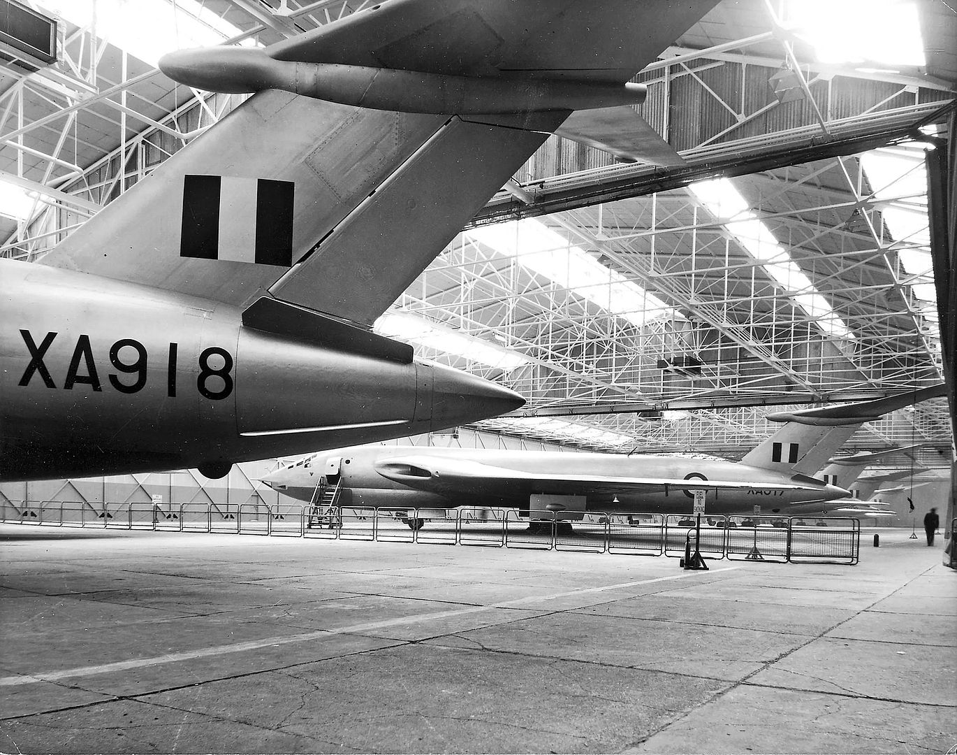 The First Five Production Victors In The Handley Page Aircraft Assembly Hall At Radlett In March 1956