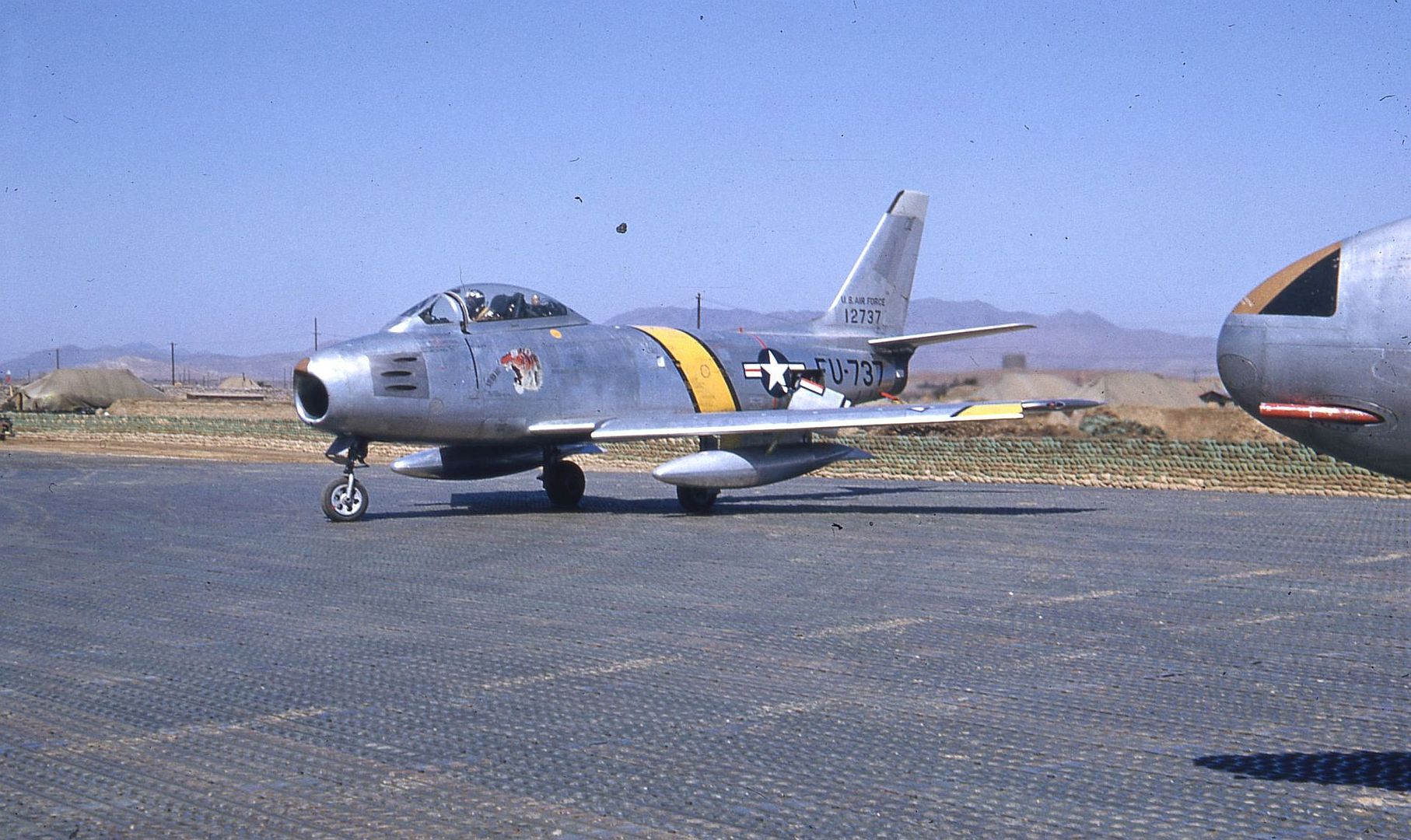 Three Quarter Left Front View Of A North American F 86E Sabre Jet Sn 51 2737 Cn 172 20 1