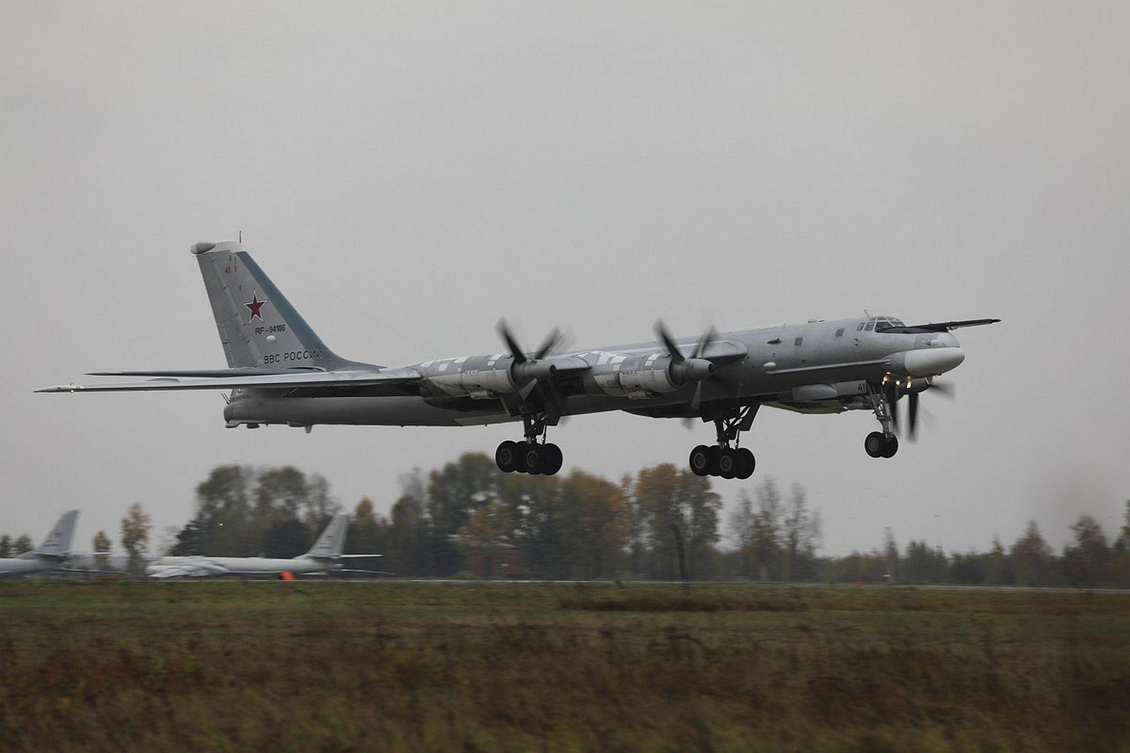 Tu 95MS Strategic Missile Carriers Performed Flights In Conditions Of A Meteorological Minimum In The Amur Region