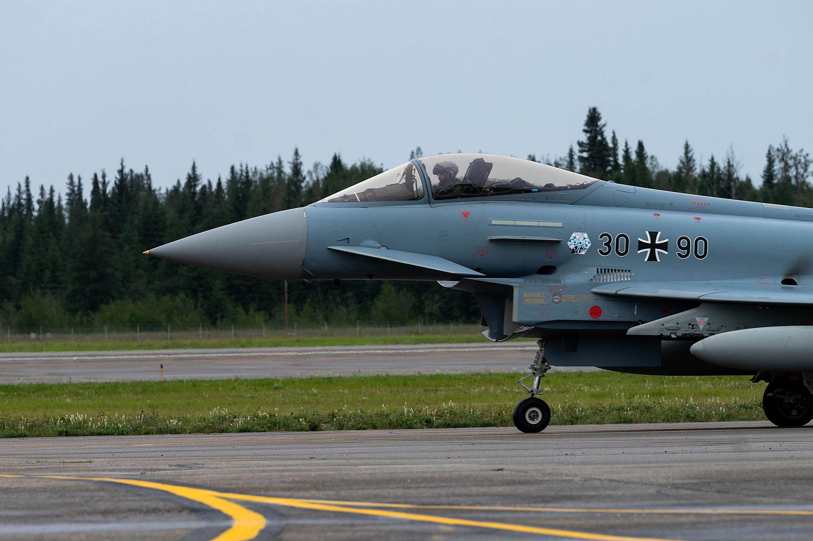 Typhoon Prepares For Takeoff During Arctic Defender 24 At Eielson Air Force Base Alaska July 10 2024 Typhoon Prepares For Takeoff During Arctic Defender 24 At Eielson Air Force Base Alaska July 10 2024