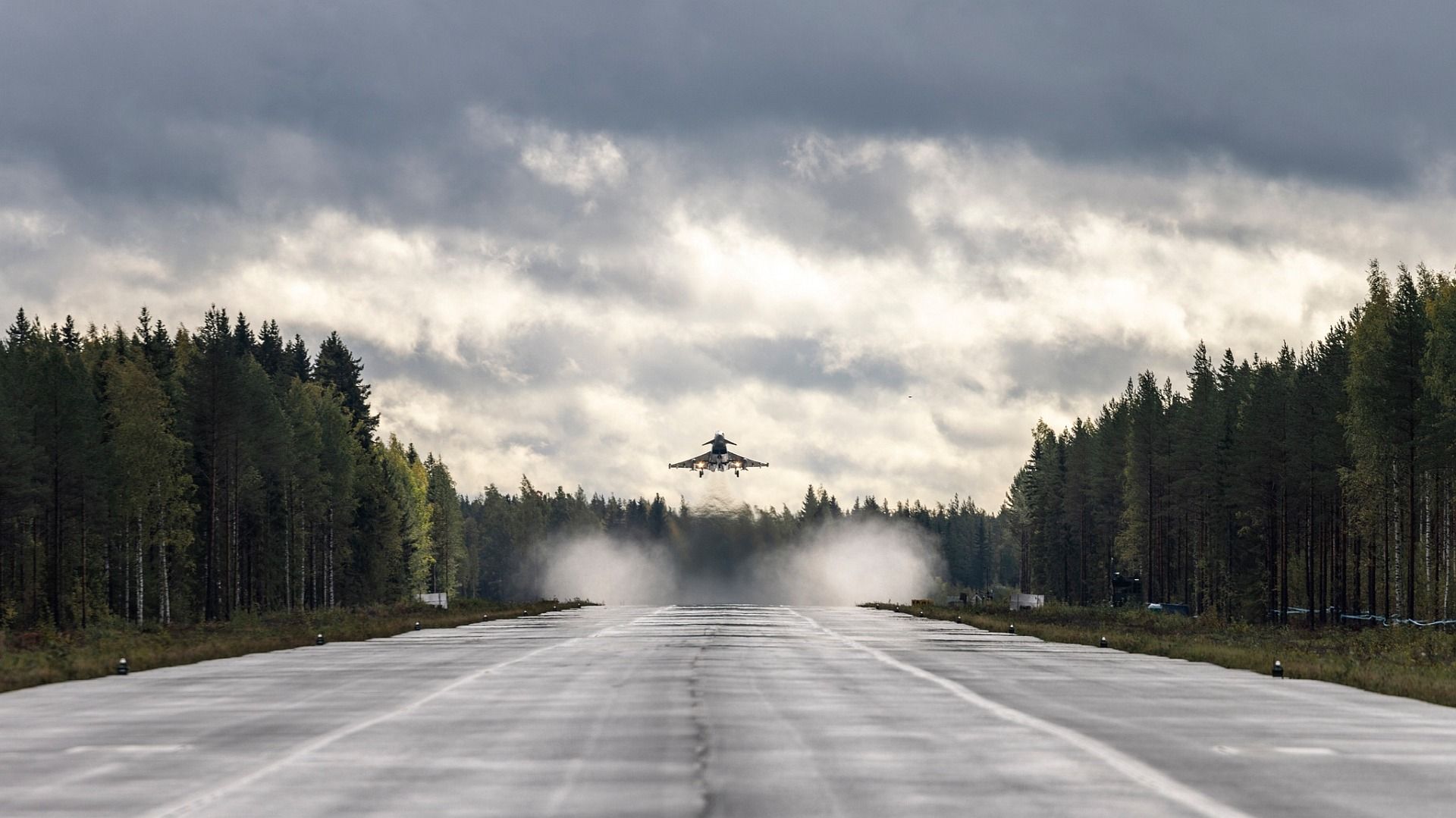 Typhoons Land And Take Off From A Road For First Time