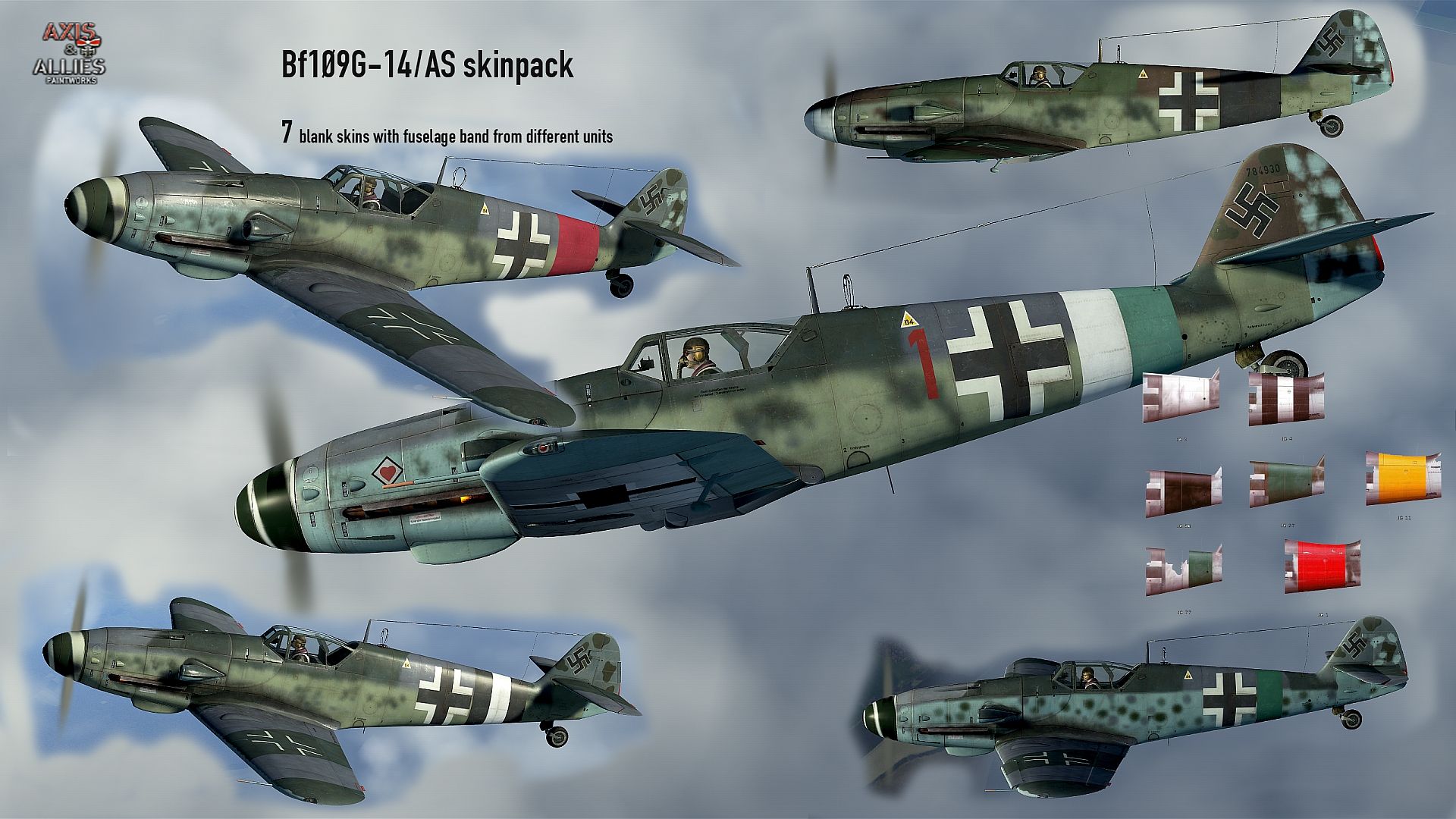 Bf109g14as Skinpack1