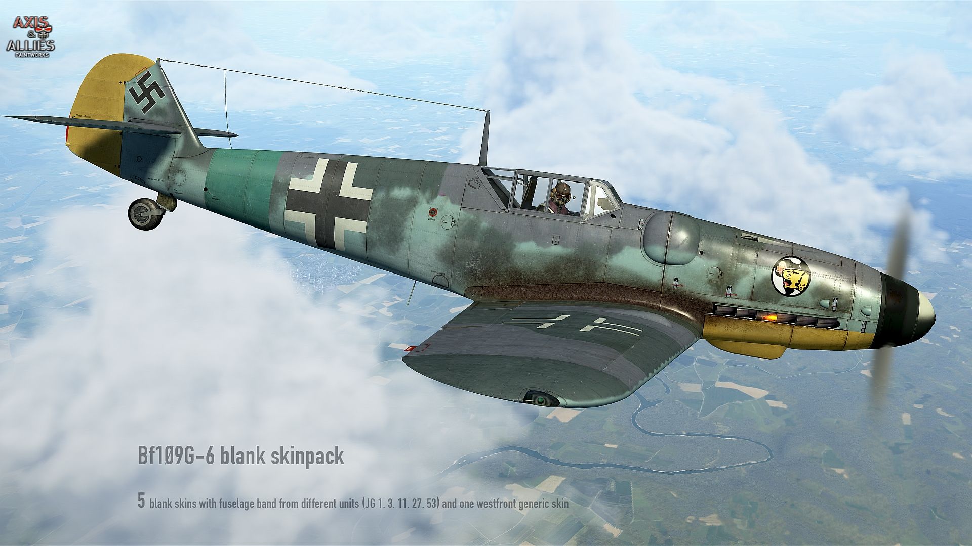 Bf109g6 Skinpack Blank Bf109g6 Skinpack Blank