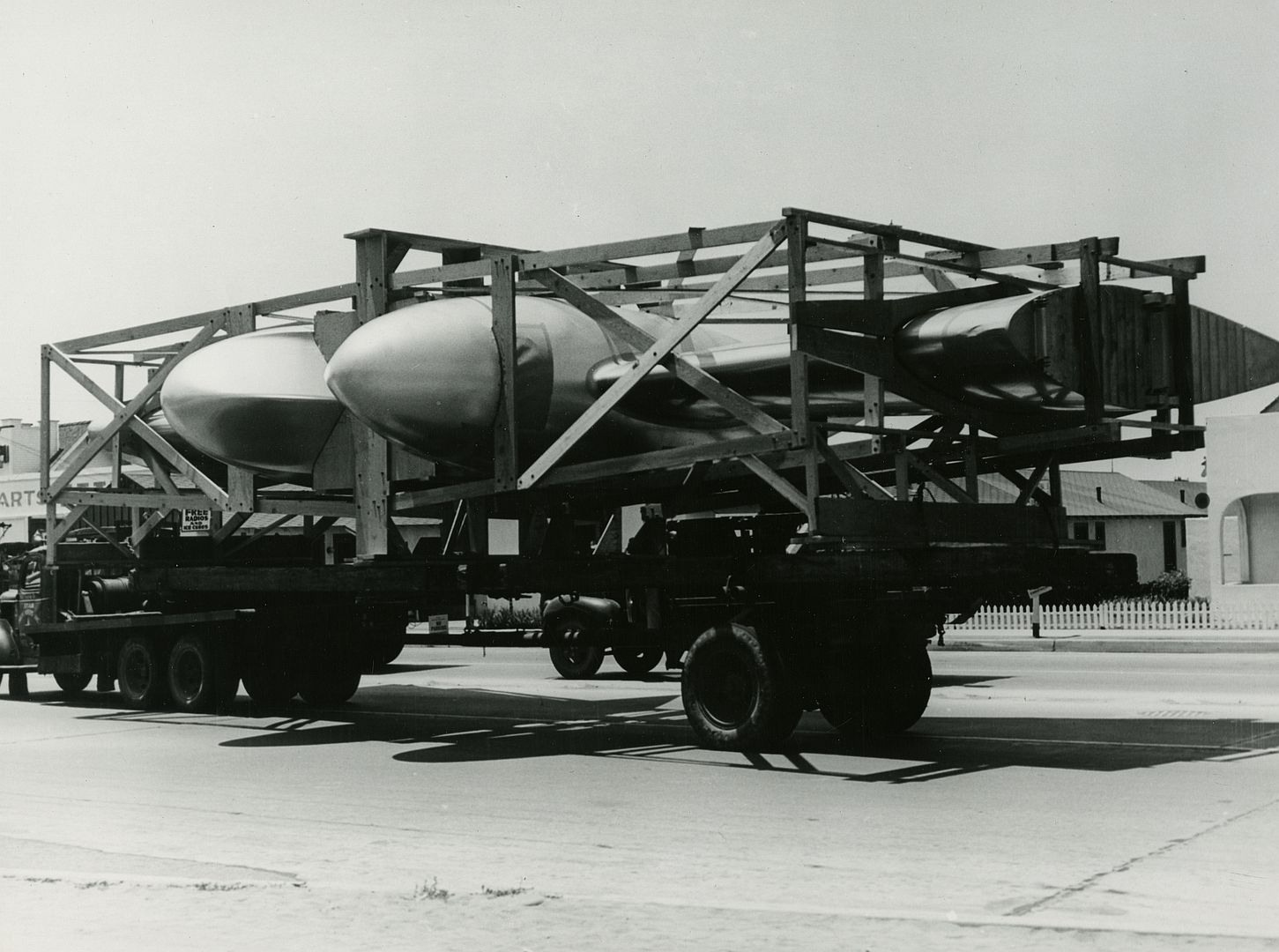 Parts Of The Hughes Flying Boat Being Moved To Terminal Island Los Angeles Harbor 1946 Parts Of The Hughes Flying Boat Being Moved To Terminal Island Los Angeles Harbor 1946
