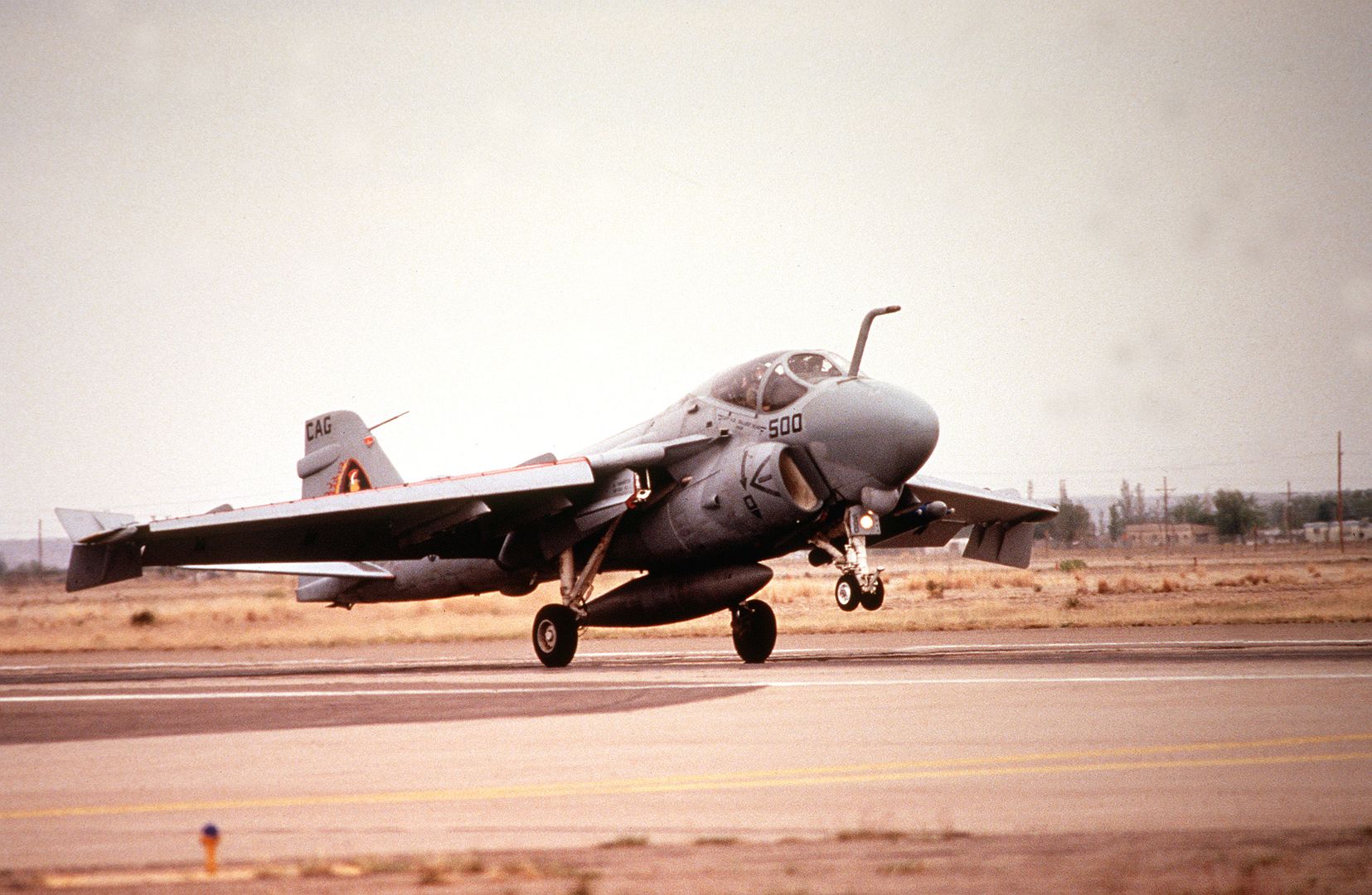 Right Front View Of A US Navy A 6E Intruder Lands At Roswell Industrial Air Center During The Annual Air Defense Exercise