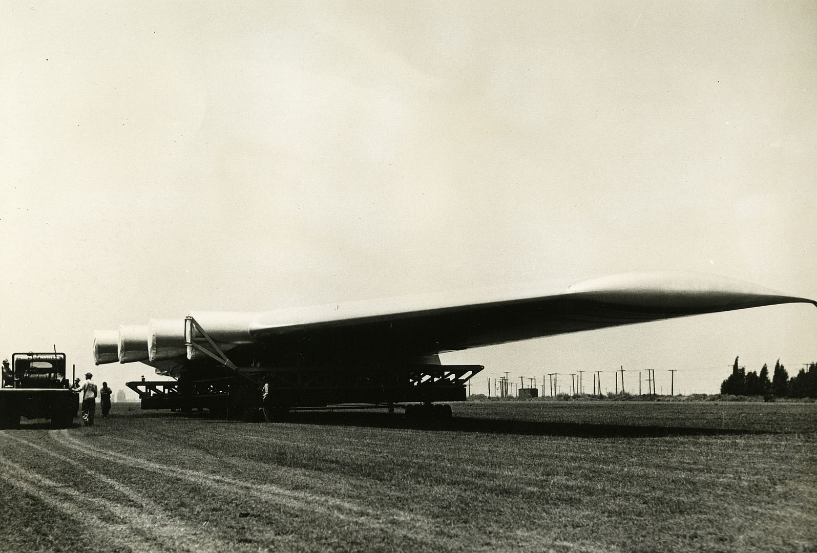 Wing Of Hughes Flying Boat Leaving Culver City California 1946 Wing Of Hughes Flying Boat Leaving Culver City California 1946