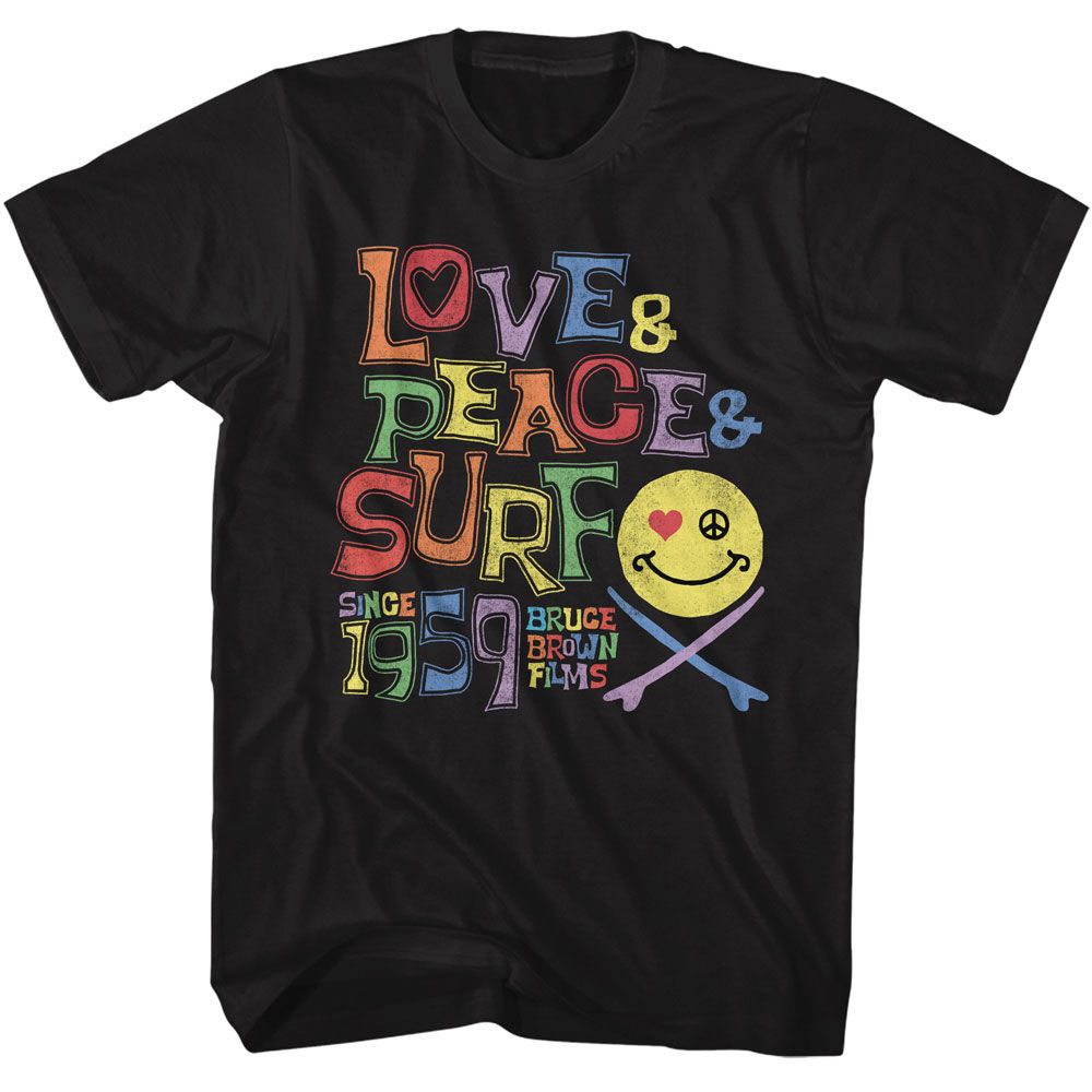 Love Peace and Surf – Bruce Brown Films Tall T-Shirt