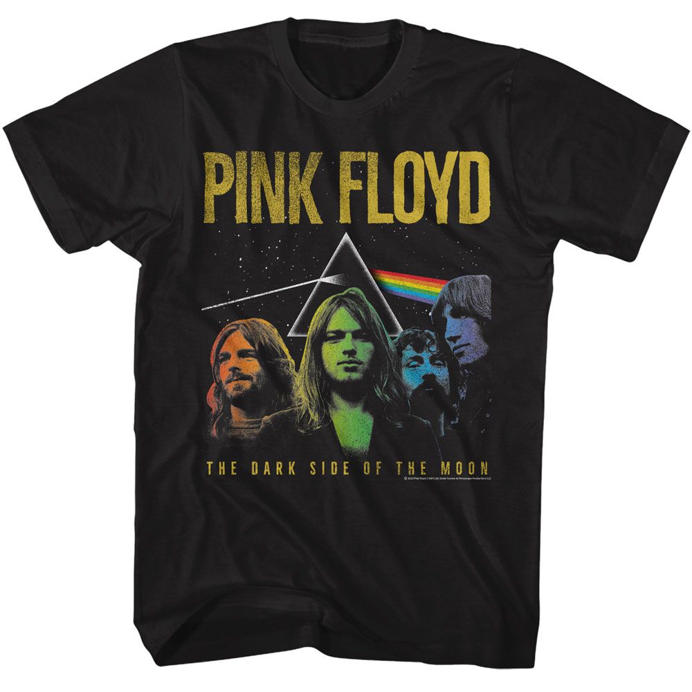 DSOTM Rainbow Band - Pink Floyd Tall T-Shirt | Too Cool Apparel | Men's ...