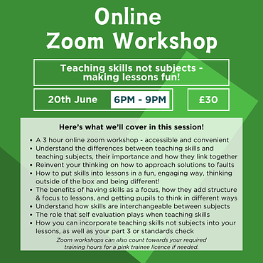 Zoom workshop - 20th June
