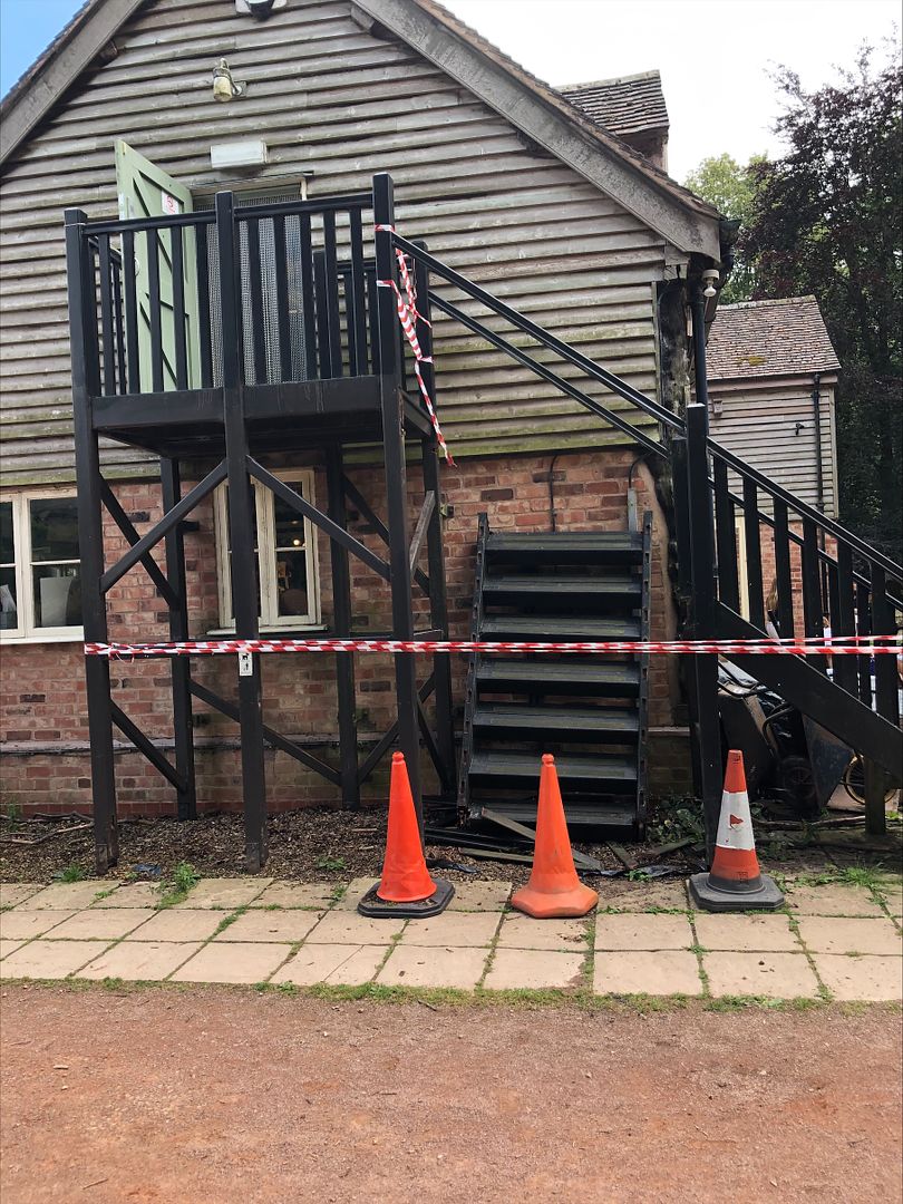 Replacing-Timber-Staircase-with-Metal-Fire-Escape