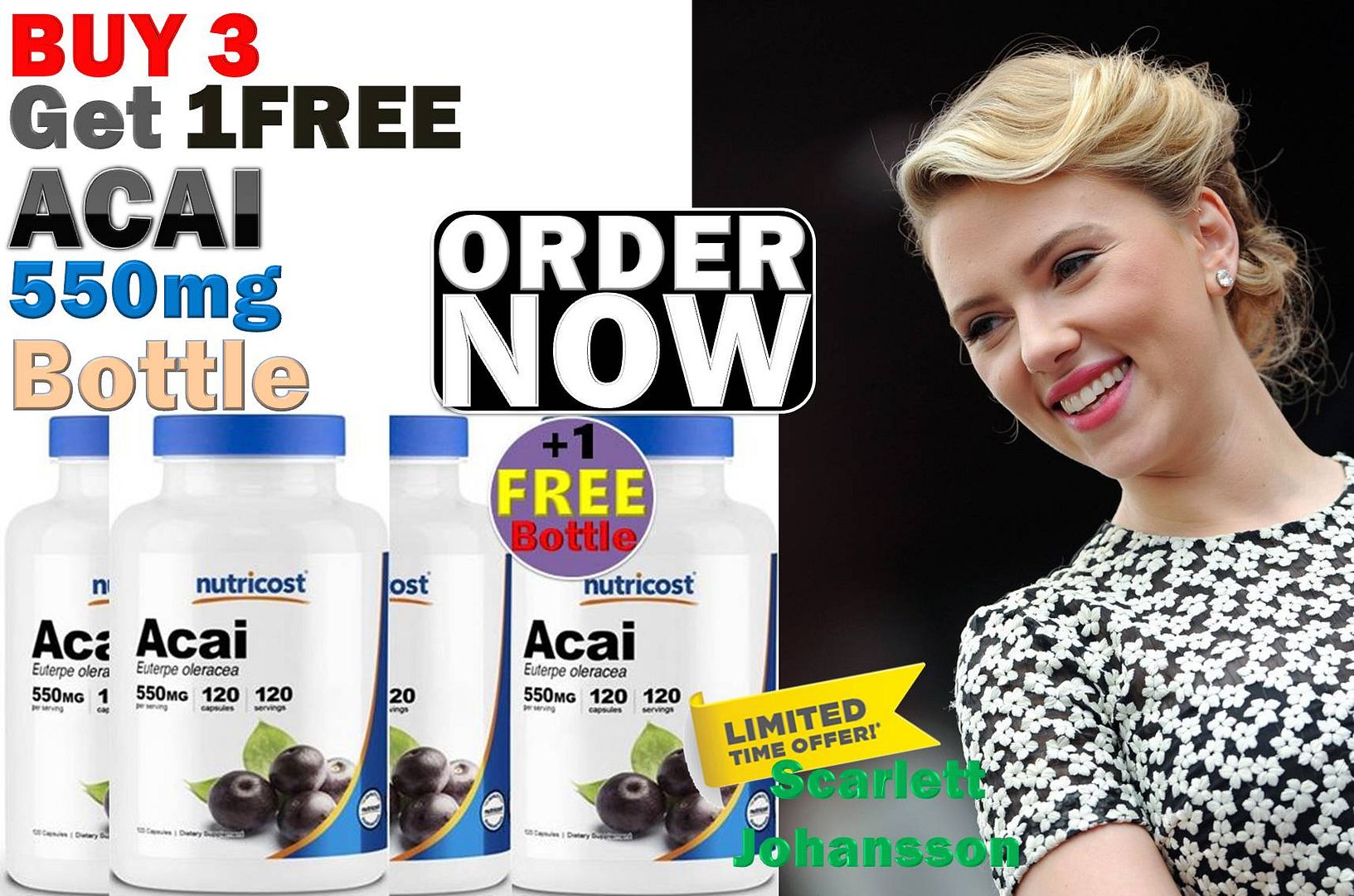 Acai 550mg by Nutricost