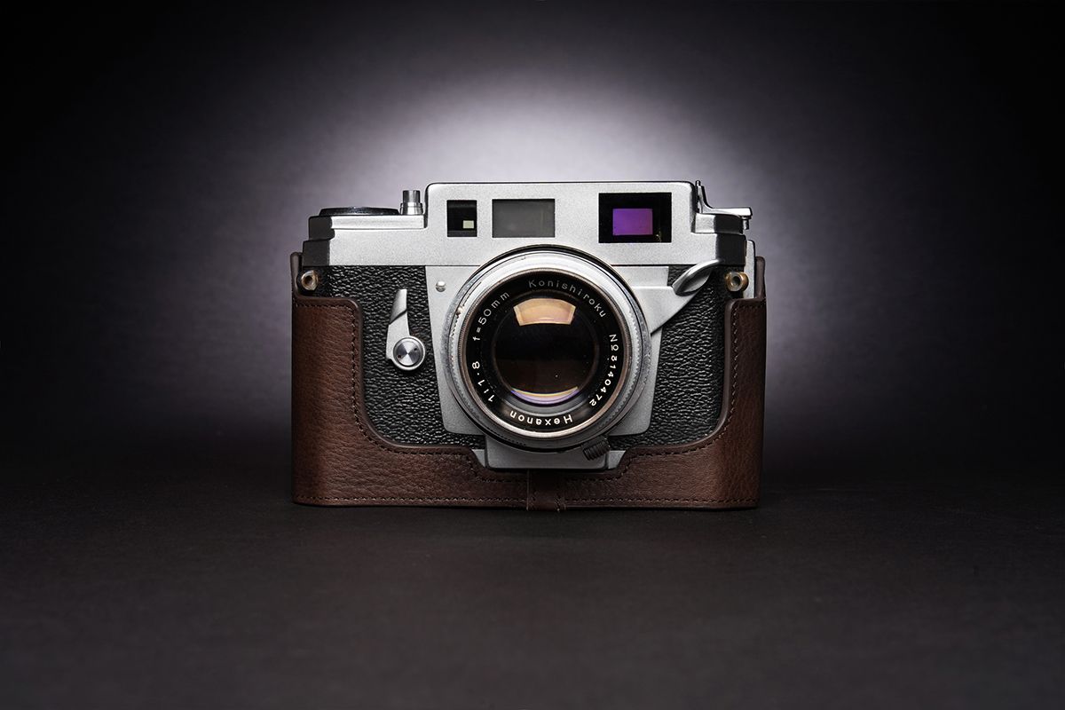 Amazon.com : Handmade Genuine Real Leather Half Camera Case