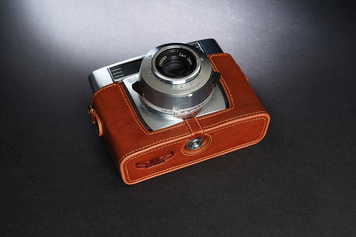 Genuine Real Leather Half Camera Case Bag Cover for ZEISS