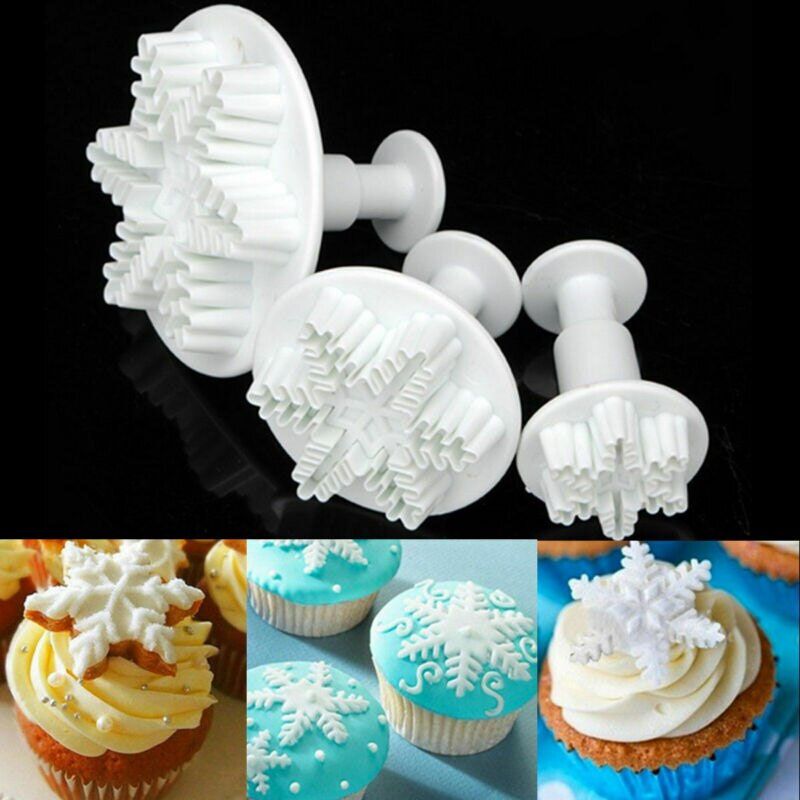 Set molde estrellas Copo De Nieve muffins Pasta Tortas Galletas 