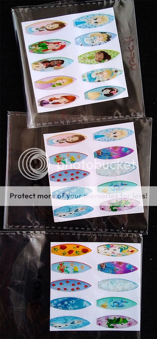 sticker adhesivos tablas de surff con princesas Accesorios Resinados