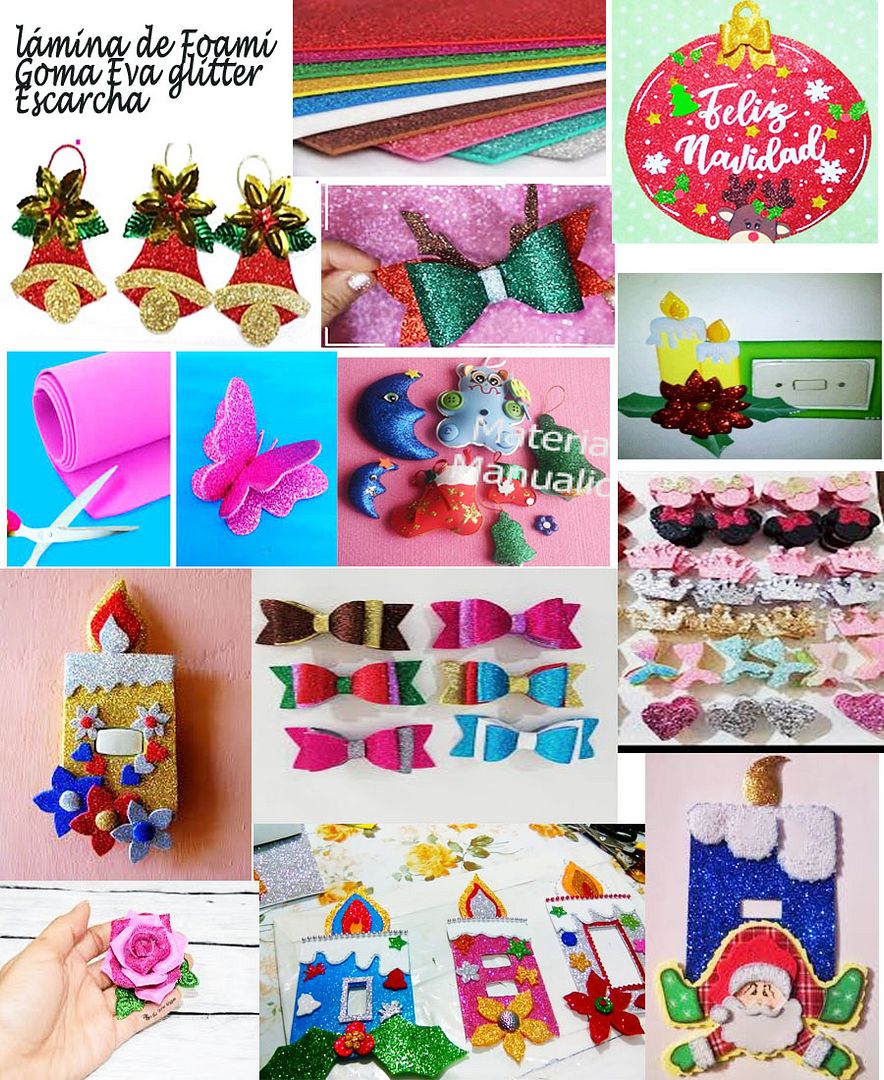 goma eva escarchado para manualidades fomi glitter