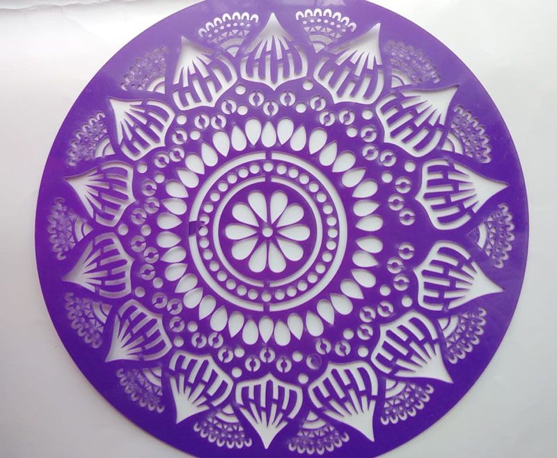 Mandala Stencil plantilla para manualidades y puntillismo