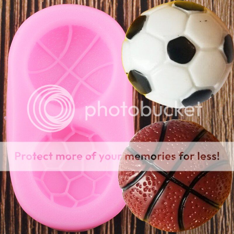 Molde en silicona Fútbol Baloncesto para decoracion pastel