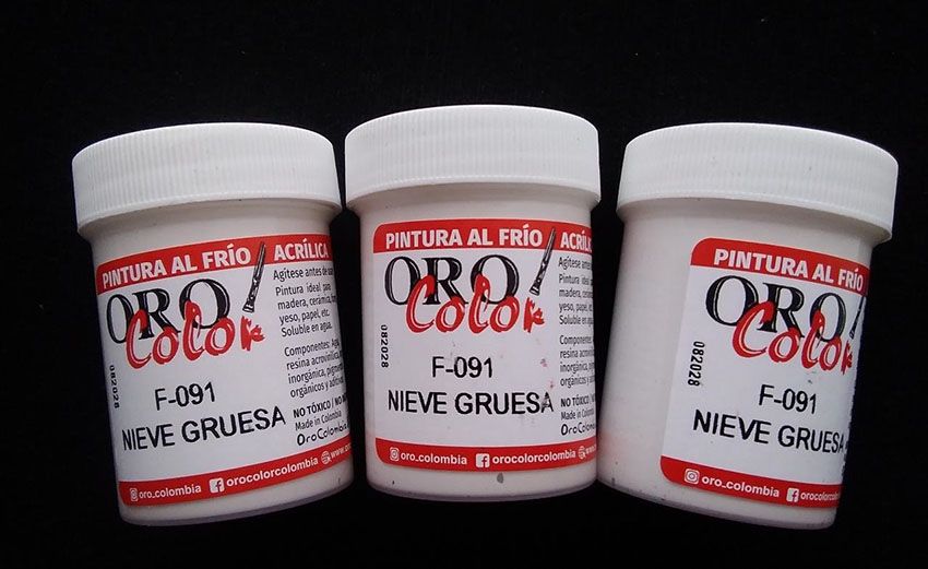 Textura Acrílica Base Nieve Gruesa 60ML Texturizado de Manualidades