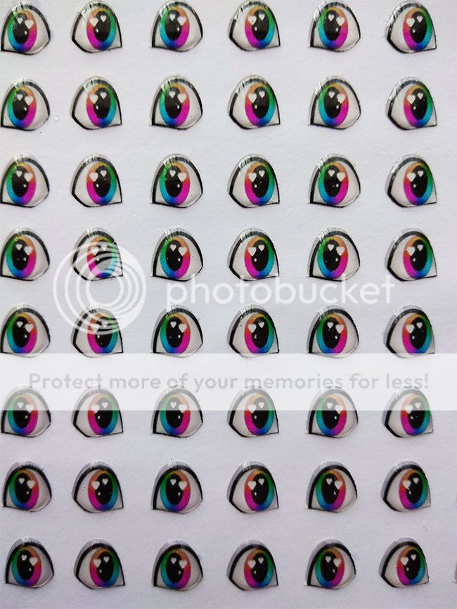 Ojos adhesivos Resinados 7mm