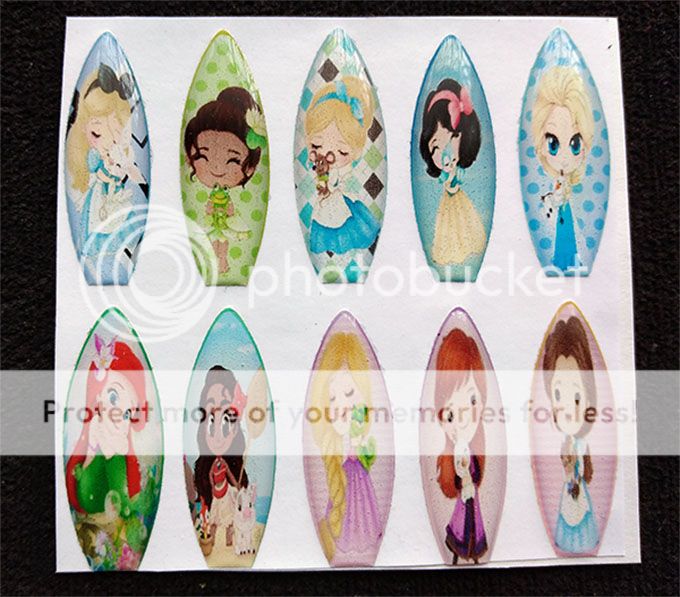 sticker adhesivos tablas de surff con princesas Accesorios Resin