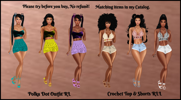 Crochet Top & Shorts RLL 630