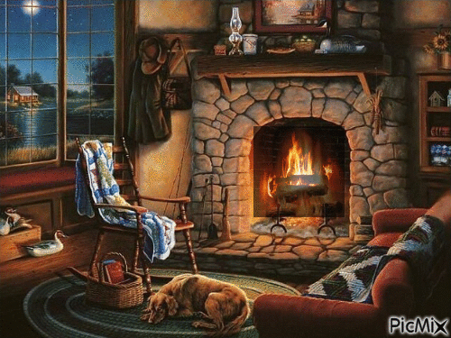 Animated fireplace