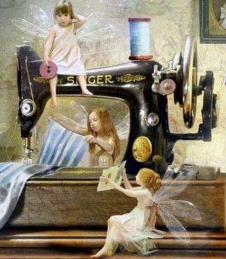 resized - fairies on sewing machine