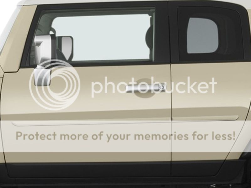 2007 - 2014 Toyota FJ Cruiser Painted Body Side Moldings