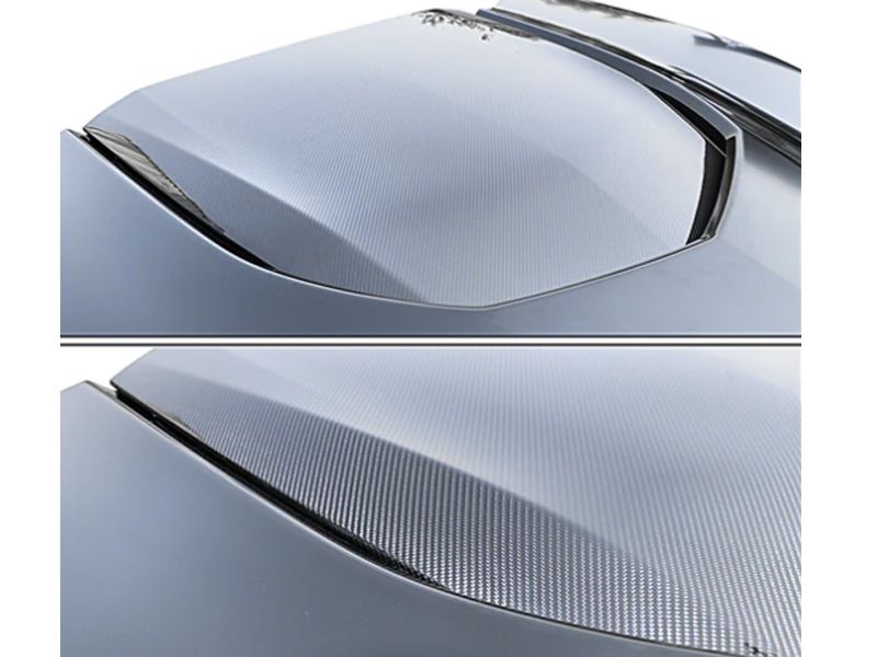 2016-2023 Chevy Camaro ZL1 Black Front Bumper Hood Guards Aluminum 4