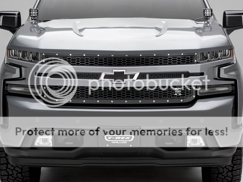 2019-2022_Silverado_1500_Laser_X_Grille_Black_1_Pc_Replacement_Chrome_Studs
