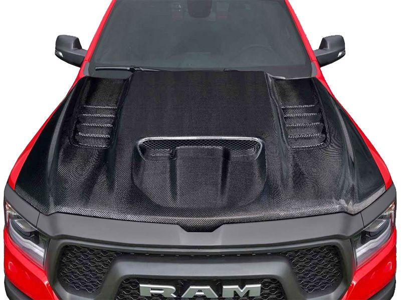 2019-2023 Dodge Ram 1500 Carbon Fiber TRX Styled Hood