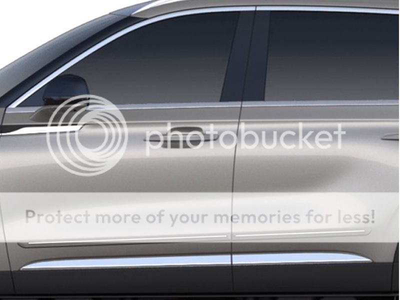 2020-2023 LINCOLN AVIATOR CHROMELINE PAINTED BODY  MOLDING