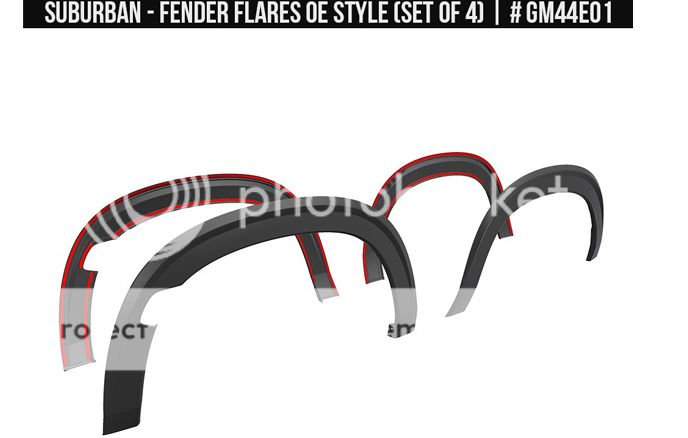 2021-2023 Chevrolet Suburban fender flares