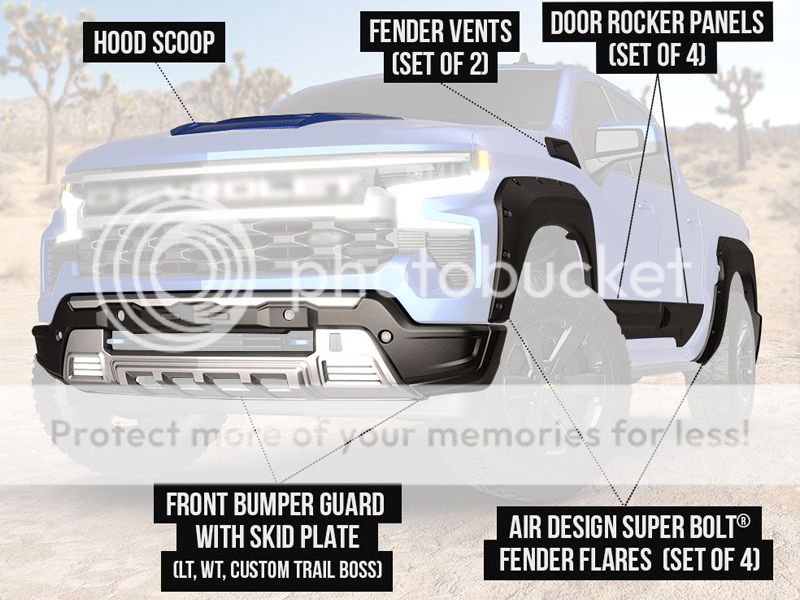 2022-2023 CHEVY Silverado 1500 Crew Cab  Short Box RST LT Trail Boss, LTZ High Country model