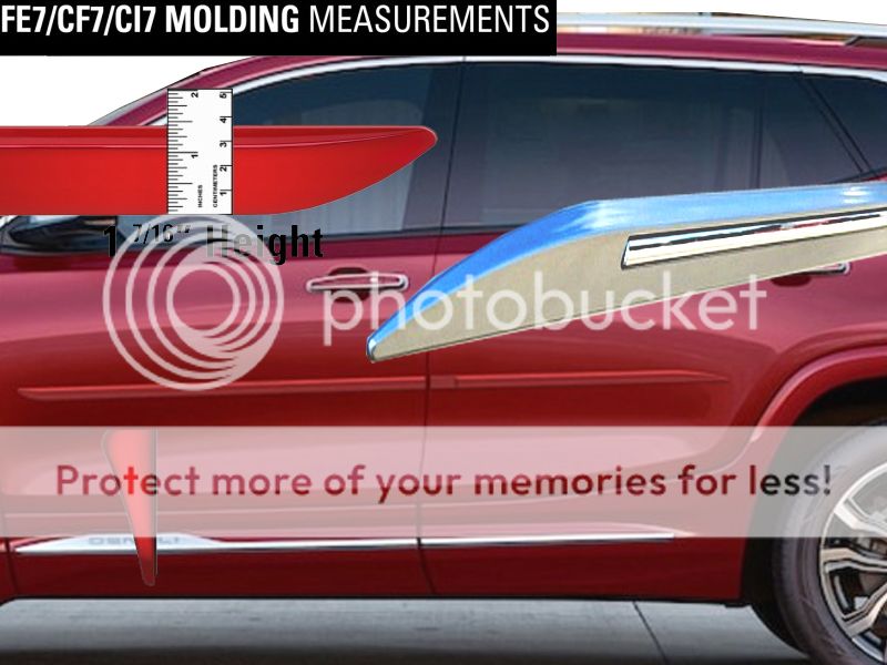 GMC TERRAIN CHROMELINE PAINTED BODY SIDE MOLDING 2018 - 2023-1